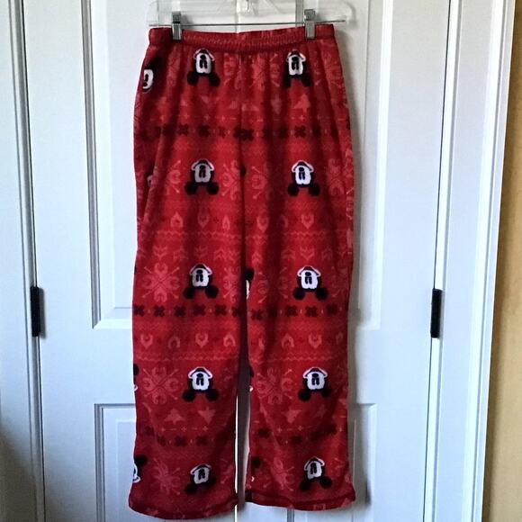 Disney Velour Mickey Mouse Sleep Pants Sz M - Picture 1 of 4